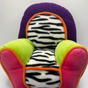 Groovy Girls Plush Chair 💜 Zebra Print Doll Furniture | Manhattan Toy